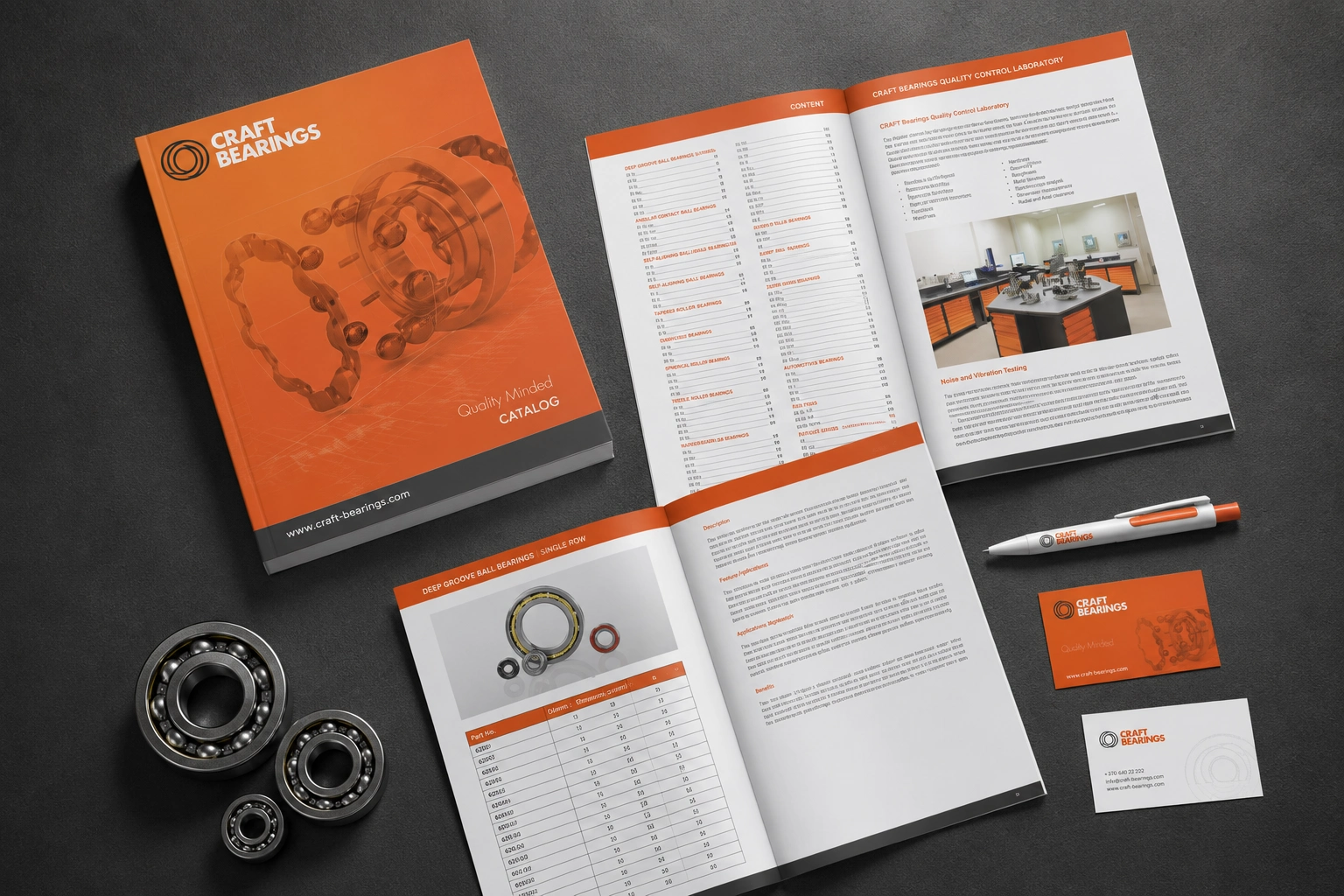CRAFT bearings katalogas ir firminiai elementai