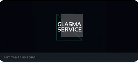 Logotipas ant tamsaus fono