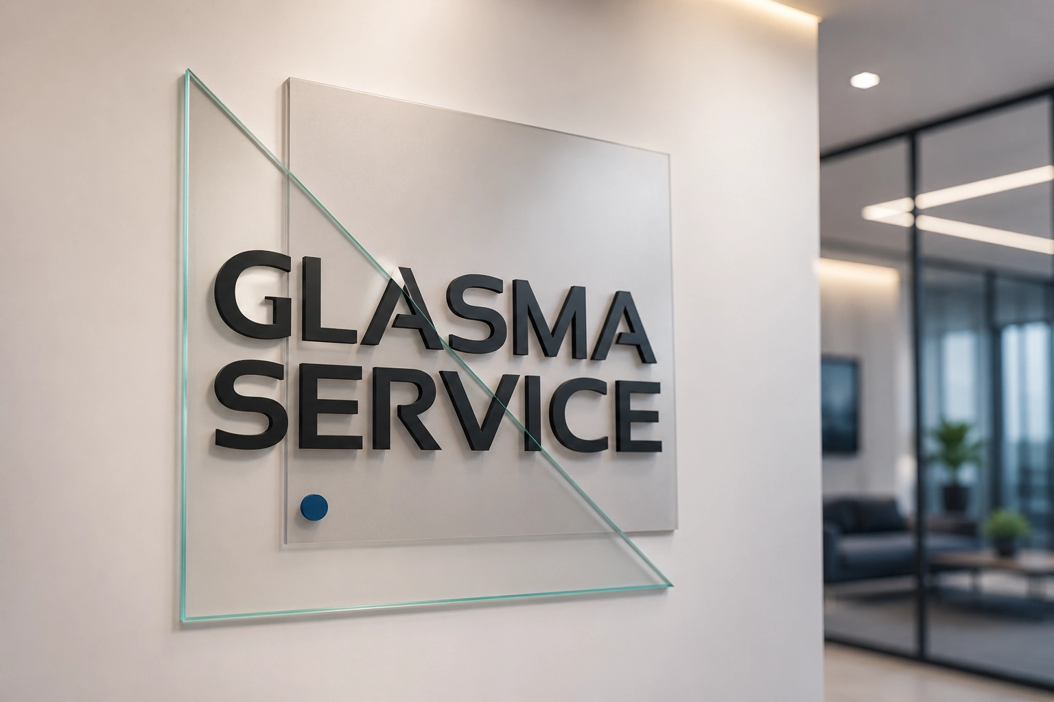 Glasma Service iškaba biure