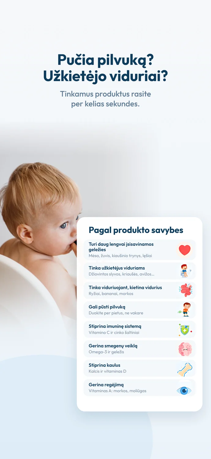 Produktai pagal savybes